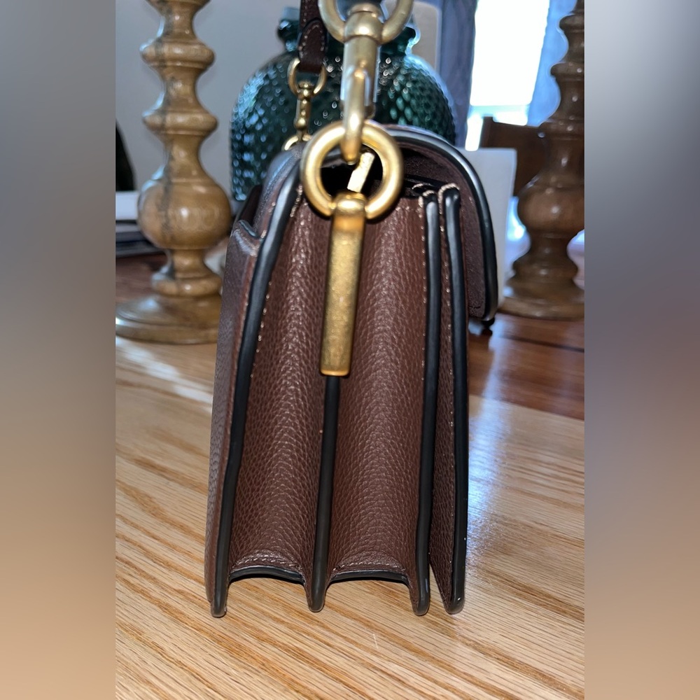 Coach Tabby Medium Polished Pebble Leather Shoulder Bag 26 - Picture 5 of 15